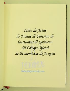 LIBRO DE ACTAS DE TOMA DE POSESIÓN (nombre del libro), Colegio Oficial de Economistas
